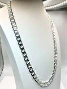 Impressive Huge 75.2 Gram .925 Sterling Silver Plate Cuban Chain Necklace