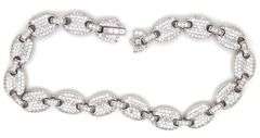 925 Sterling silver Gucci style cubic zirconia bracelet