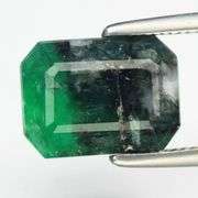 Really unique 3.08ct black and green Zambian Emerald