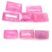 Bright! Real! Collectors 5.96ct 8 piece pink Sapphire set!