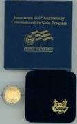 2007 Jamestown BU Commemorative $5 Gold Piece in Original Packaging