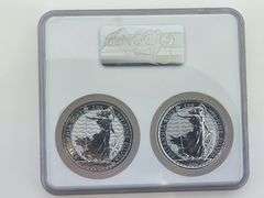 2023 Final QEII & 1 King Charles III - Britannia Set, NGC MS69