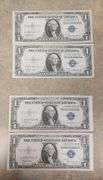 (2 Lots Of 3 & 2 Lots Of 2) (4 Lots/10 Notes Total) Consecutive Silver Certificates, UNC