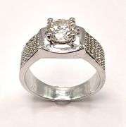 Stunning 14 Kt White Gold Plated 2.65 Ct Lab Simulated Diamond Ring
