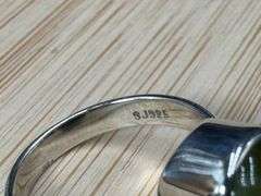 Sterling Silver Idocrase & Black Opal Gemstone Ring Size 6