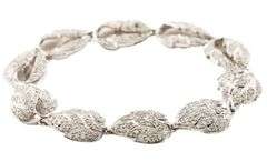 2.70ctw Diamond Leaf Style Station Bracelet in 14K