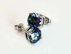 Beautiful 2 Ctw Russian Color Change Lab Created Alexandrite Earrings
