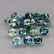 Multi-hue 3.77ct natural blue green Sapphire set