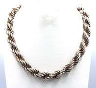 Set of vintage 925 sterling silver necklace and ring