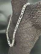 Men's 13.5mm .925 Sterling Silver Heavy Pave Figaro Chain Cuban Link Italy Necklace 24"