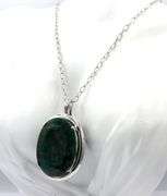 Lovely 153.12CTS Faceted Emerald Pendant Necklace in 925 Sterling Silver