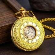 Mechanical Skeleton Pocket Watch