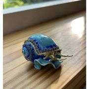 Hand-Painted Conch Trinket Box with Rhinestones