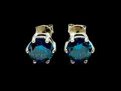 Sparkling 2 Ctw London Blue Simulated Diamond Earrings