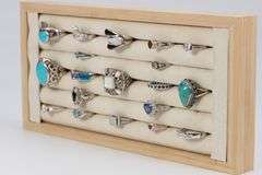 .925 Sterling Silver Curated 20 Ring Lot Various Sizes & Stones