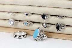 Sterling Silver Ring Assortment Various Sizes & Styles (10 Ring Lot)