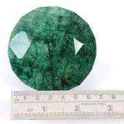 Certified Huge 1700 Ct Museum Size Natural Dark Green Emerald Solitaire