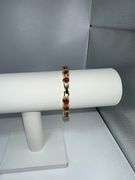 Beautiful 14 Kt Yellow Gold Plated Lab Simulated 16.5 Cttw Red Ruby Diamond Tennis Bracelet