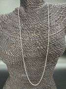 14k White Gold Solid Franco Wheat Rope Chain 1mm Necklace 30"