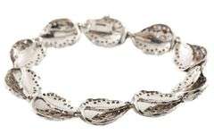 2.70ctw Diamond Leaf Style Station Bracelet in 14K