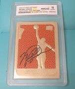 1996-1997 MICHAEL JORDAN FLEER 23KT GOLD 1986 ROOKIE FEEL THE GAME SIGNATURE SERIES CARD, GEM-MINT 1