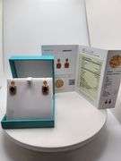 Magnificent pair of Ruby and diamond earring in Silver – EGL Certified