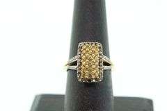 14KT SOLID YELLOW GOLD AND DIAMOND RING