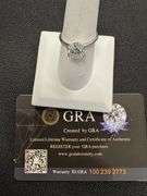 Rhodium Plated 925 Sterling Silver 2 Carat Moissanite Engagement Ring Size 8