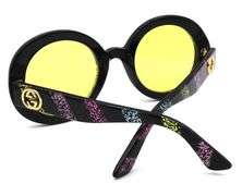 Gucci black multi color Glitter sunglasses