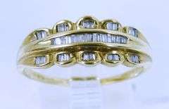 Vintage 10K Gold Multi-Diamond Ring, Size 7.75