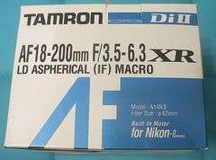 TAMRON AF18-200MM F/3.5-6.3 XR LD ASPHERICAL (IF) MACRO LENS FOR NIKON