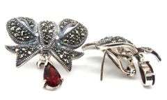 925 Sterling silver bow earrings