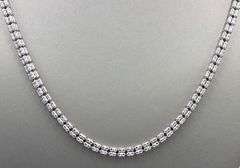 Set of Italian 925 sterling silver popcorn necklace and bracelet