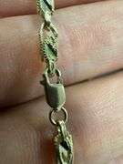 10k Yellow Gold Extremely Unique Diamond Cut 3.65mm Marquise Necklace Chain 20 Inch