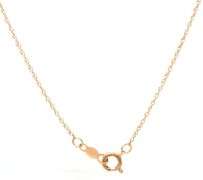 Modern 14K YG Pearl & Diamond Pendant on Necklace
