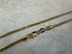 10k Yellow Gold-Hollow Round Box Link Chain 1.8mm Necklace 28"