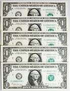 (5) Superb Crisp $1 2017A Star Replacement Notes Chicago-Consecutive!