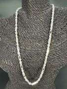 Sterling Silver Long Rope Figarope 5mm Wide Knot Figaro Link Necklace Chain 24"