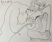 Picasso Au Baiser d'Avignon Lithograph from 1972 Portfolio
