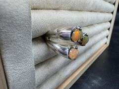 Sterling Silver Natural Genuine Opal Gemstone Ring Size 8