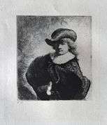 Extremely Rare and Collectible Antique Etching After Rembrandt, c. 1880