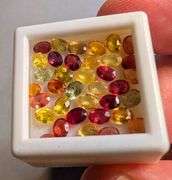 Heated only! 7.27ct fancy color Sapphire set