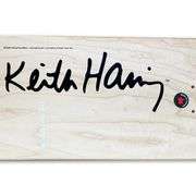 "Untitled (Smile On Stripes)" by Keith Haring (1958-1990)