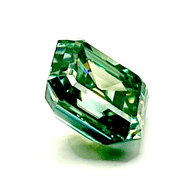 Impressive 5 Ct Emerald Green Assher Cut Fire Moissanite Solitaire