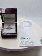 Very fine Tanzanite 1.44 ctw with diamond accent set in silver ring, GIA certified