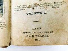 1827 Scottish Chiefs Antique Leather Book