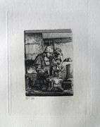 Extremely Rare and Collectible Antique Etching After Rembrandt, c. 1880