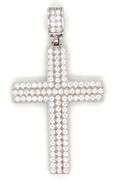 925 Sterling silver cubic zirconia cross pendant