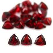 Stunning 14.96ct trillion cut cherry red Garnet set