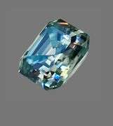 3.68 Ct Paraiba Green Asscher Cut Fire Moissanite Solitaire